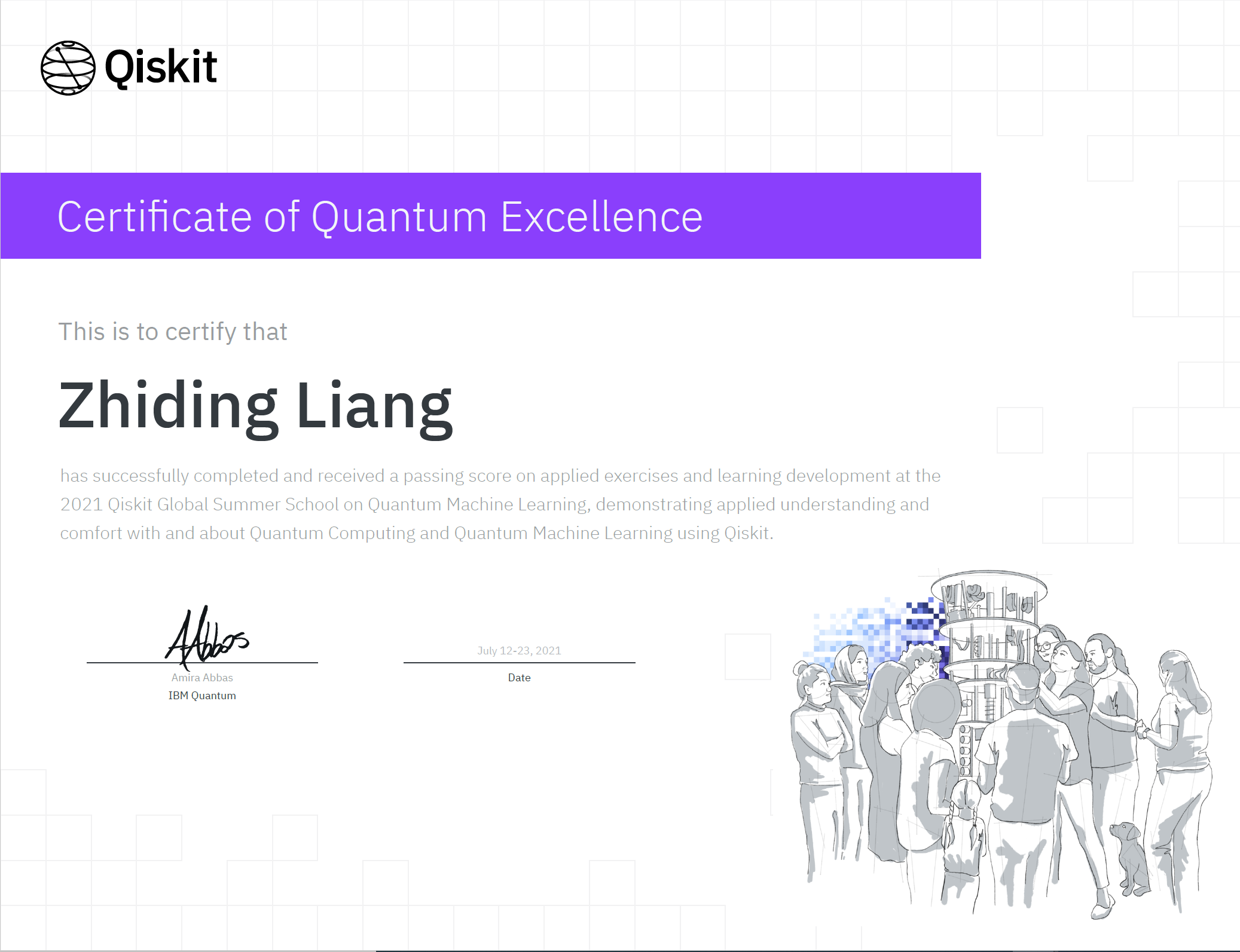 Zhiding's Certificate