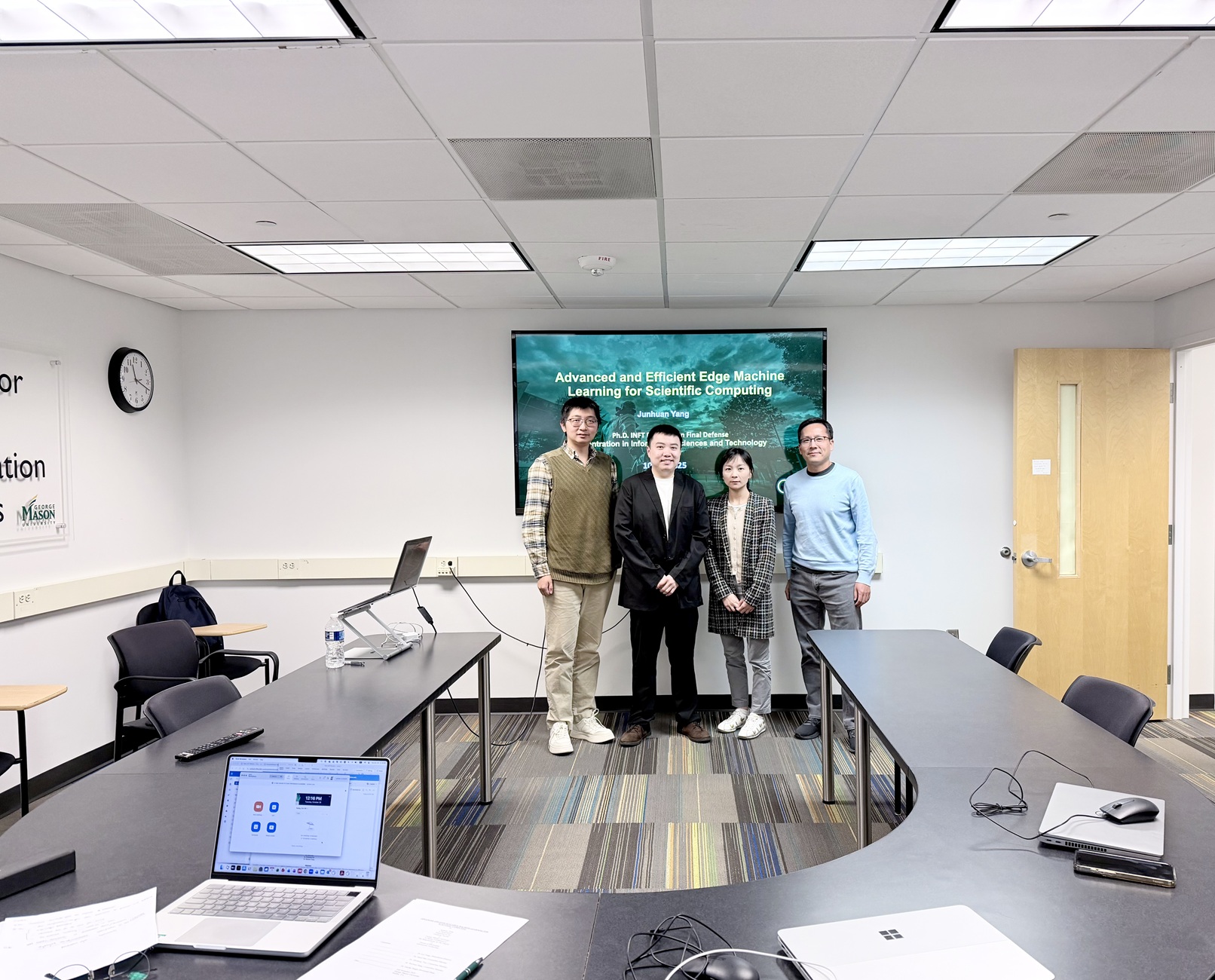 Junhuan and part of committee members